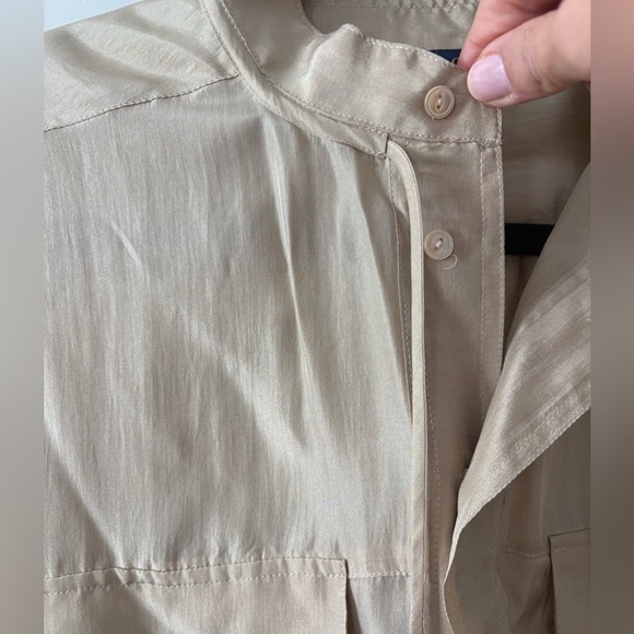Polo Ralph Lauren Tan Silk Blouse - Picture 8 of 11